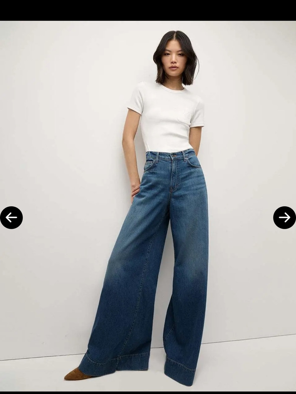Veronica Beard Haizley Wide Leg High-Rise Women's Jeans Blue Size 30 - Picture 2 of 8